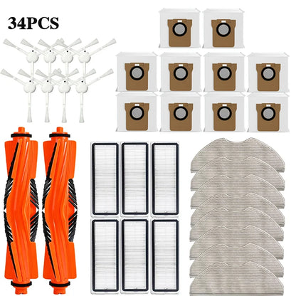 Compatible with Xiaomi Robot Vacuum H40 / OV51 Accessories Main Side Brush Mop Cloth HEPA Filter Dust Bag Replacement Spare Parts