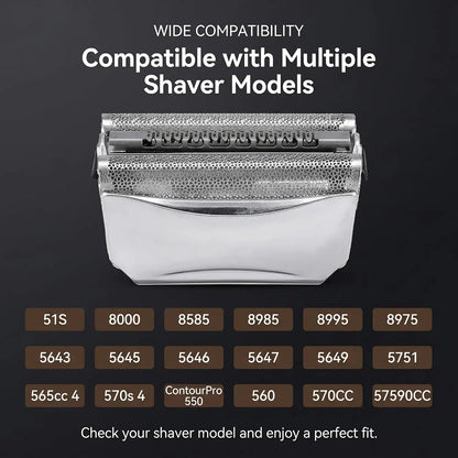 51S Replacement Shaver Foil & Cutters Compatible with Braun Series 5