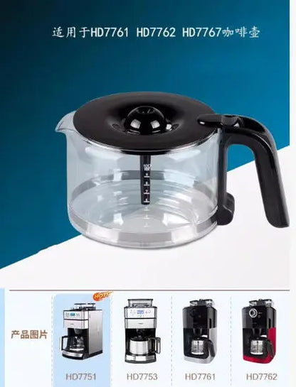 HD7767 Suit Compatible with Philips HD7767HD7761/HD7762 Household Drip Coffee Maker Household Cafe Pot Glass Coffee Machine Coffee Cup