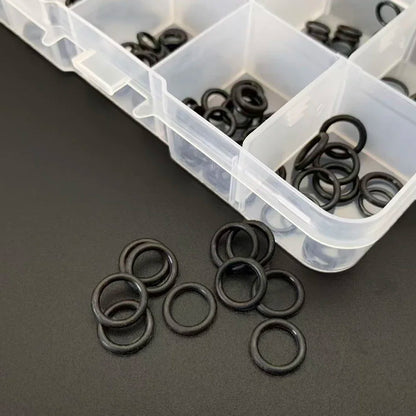 EPDM Black O-Ring Kit Weatherproof Sealing Gaskets for Auto/Plumbing/Equipment Sizes CS 1-1.5mm OD 3~8mm Rubber O Rings 250PCS