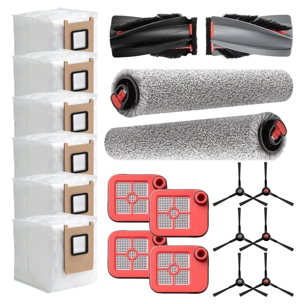 Replacement Brush And Filter Kit For EUFY C28 Robot Vacuum Cleaner With Side Roller Main Brushes Washable-Accessories Parts