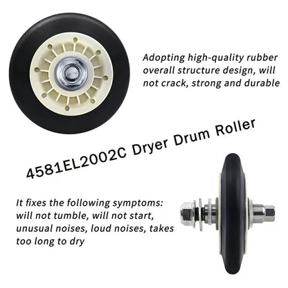 ESSENTIALS Dryer Roller Kit Compatible with Kenmore Dryers- Includes Drum Roller Assembly, Belt& Idler Pulley Repair Replacement Parts
