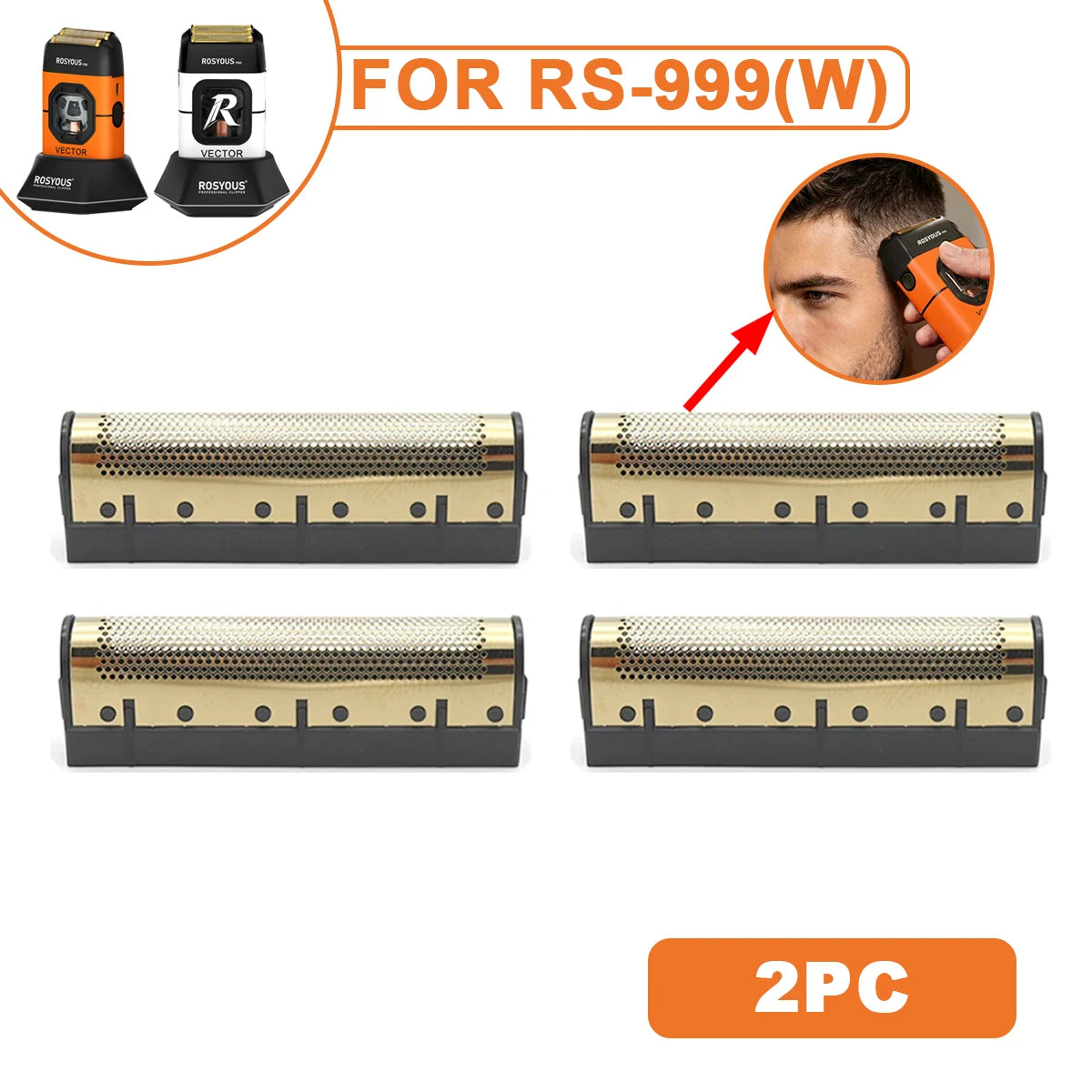 For ROSYOUS RS-999 Quality Replacement Double Foiled Blade Net Electric Shaver Repair Accessories Wholesales