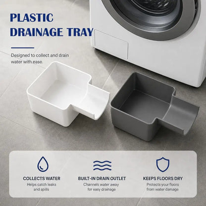 Washing Machine Drain Funnel, Filter & Drain Pan with Floor Overflow Protection Against Water Spillage