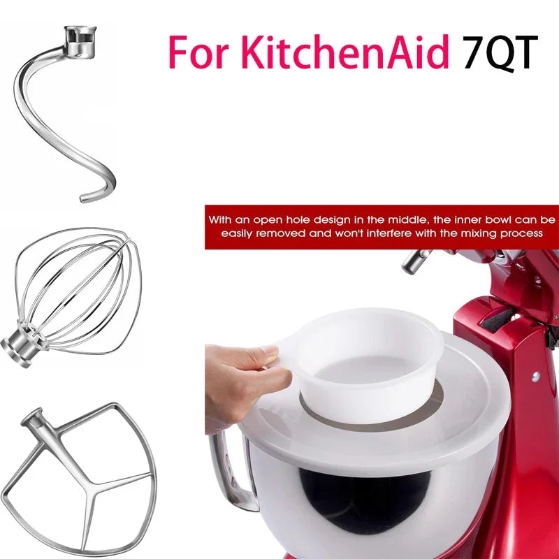 For Kitchenaid 7 Quart Mixer Auxiliary Attachment Parts Accessories Stand Mixer Dough Hook