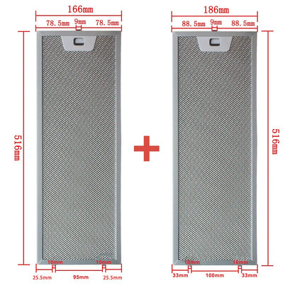Aluminum Range Hood Filter 00660222 00660223 Cooker Hood Filter Kitchen Extractor Range Hood Grease Filter Mesh Screen Filters