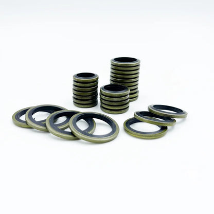 High Press Hydralic Rubber Oil Pip Bonded Washer Metal Drain Plug Gasket Fit Combined M6 M8 M10 M12 M14 M16-M22 M24 Sealing Ring