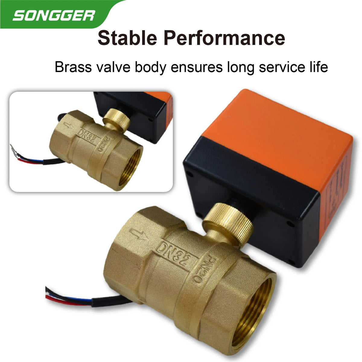 Electric Brass Ball Valve Motorized 2 Way 3 Way AC220V DC12-24V HVAC Fan Coil Heating Water Control DN15-DN50