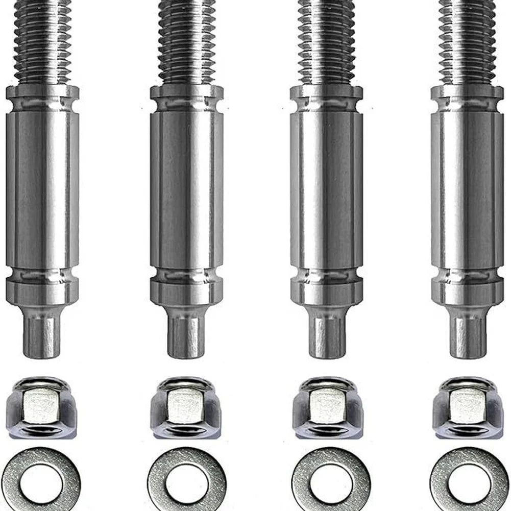 Dryer Drum Support Roller Shaft Kit 4 Pack Replacement for W10359271 Stainless Steel with Performance