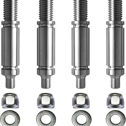 Dryer Drum Support Roller Shaft Kit 4 Pack Replacement for W10359271 Stainless Steel with Performance