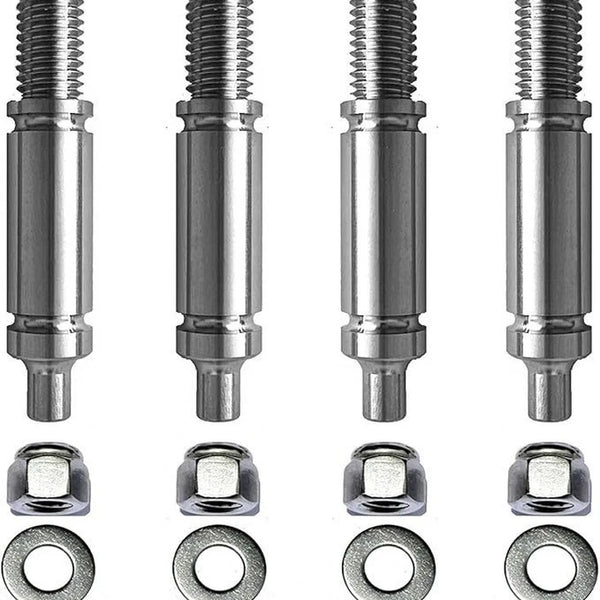 Dryer Drum Support Roller Shaft Kit 4 Pack Replacement for W10359271 Stainless Steel with Performance