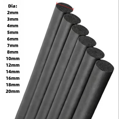 EPDM Sealing Strip 2/4/6/8/10/12/14/16/18/20mm Rubber Foam Sponge Cord Bar Car Door Sound Proofing Window Dustproof Seal Gaskets
