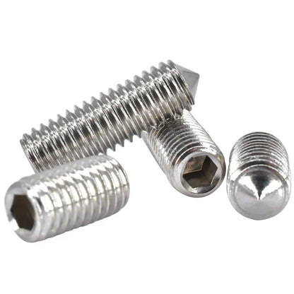 Set Screw Hex Hexagon Socket Cone Point Grub Screw DIN914 304 Stainless Steel Allen Head Set Screws M2 M2.5 M3 M4 M5 M6 M8 M10