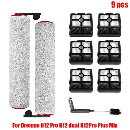 Dreame H12 Pro / H12Plus / H12 Dual Soft Brush Spare Parts Wet Dry Vacuum Cleaner Roller Hepa Filter Accessories