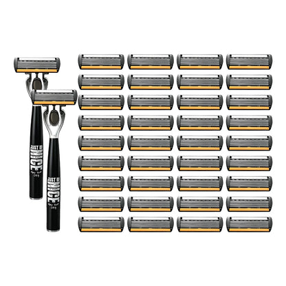 Manual Razor Set with Six-Layer Blades