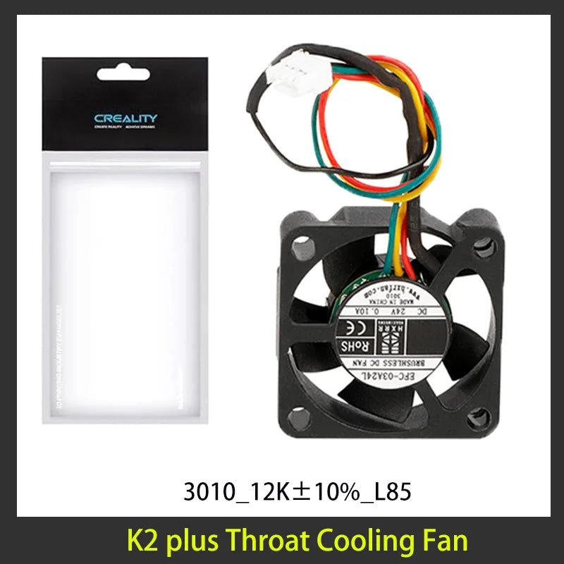 Creality K2 Plus Throat Cooling Fan Heat Sink Fan Accessories _3010_12K±10%_L85 K2 Plus Throat Cooling Fan