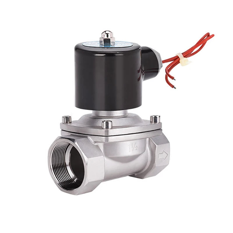 Electric Solenoid Valve Normally Closed Stainless Steel 1/2" 3/4" 1" 2" DN6-DN50 For Water Oil Air, Hvac AC220V DC24V DC12V
