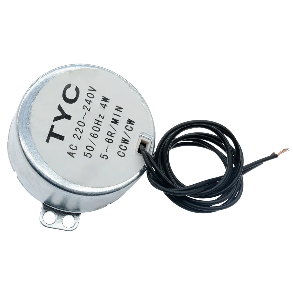 5-6 r/min Stable Synchronous Motor Pro TYC-50 AC 220V 12V 50/60Hz Torque 4KGF.CM 4W CW/CCW Microwave Turntable for Electric Fan