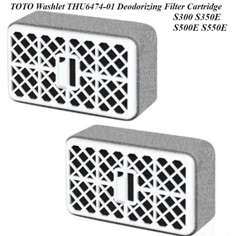 TOTO Washlet THU6474-01 Deodorizing Filter Cartridge – Compatible with S300, S350E, S500E, S550E Smart Bidet Toilet Seats 2Pack