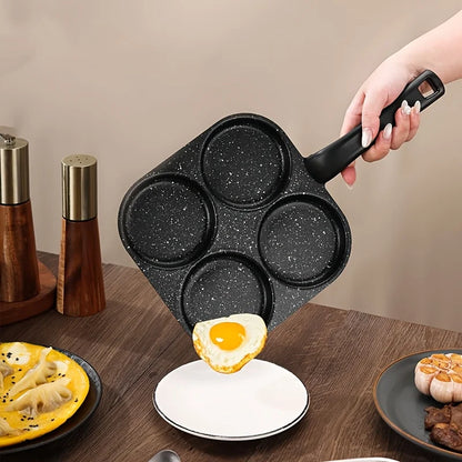 4-Cup Nonstick Frying Pan Egg Pancake Cooker Induction Gas Compatible Breakfast Maker Holiday Gift Kitchen Cooking Tool