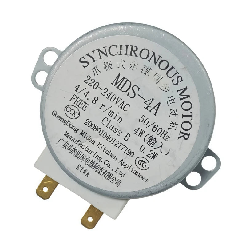 AC 220V-240V 50Hz CW/CCW Microwave Turntable Turn Table Synchronous MotorMDS-4A D Shaft 4 RPM