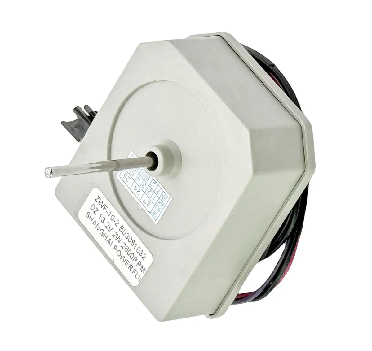 Replacement Refrigerator Fan Motor — DC13.2V Compatible with Meiling ZWF-10-2 / B03081032