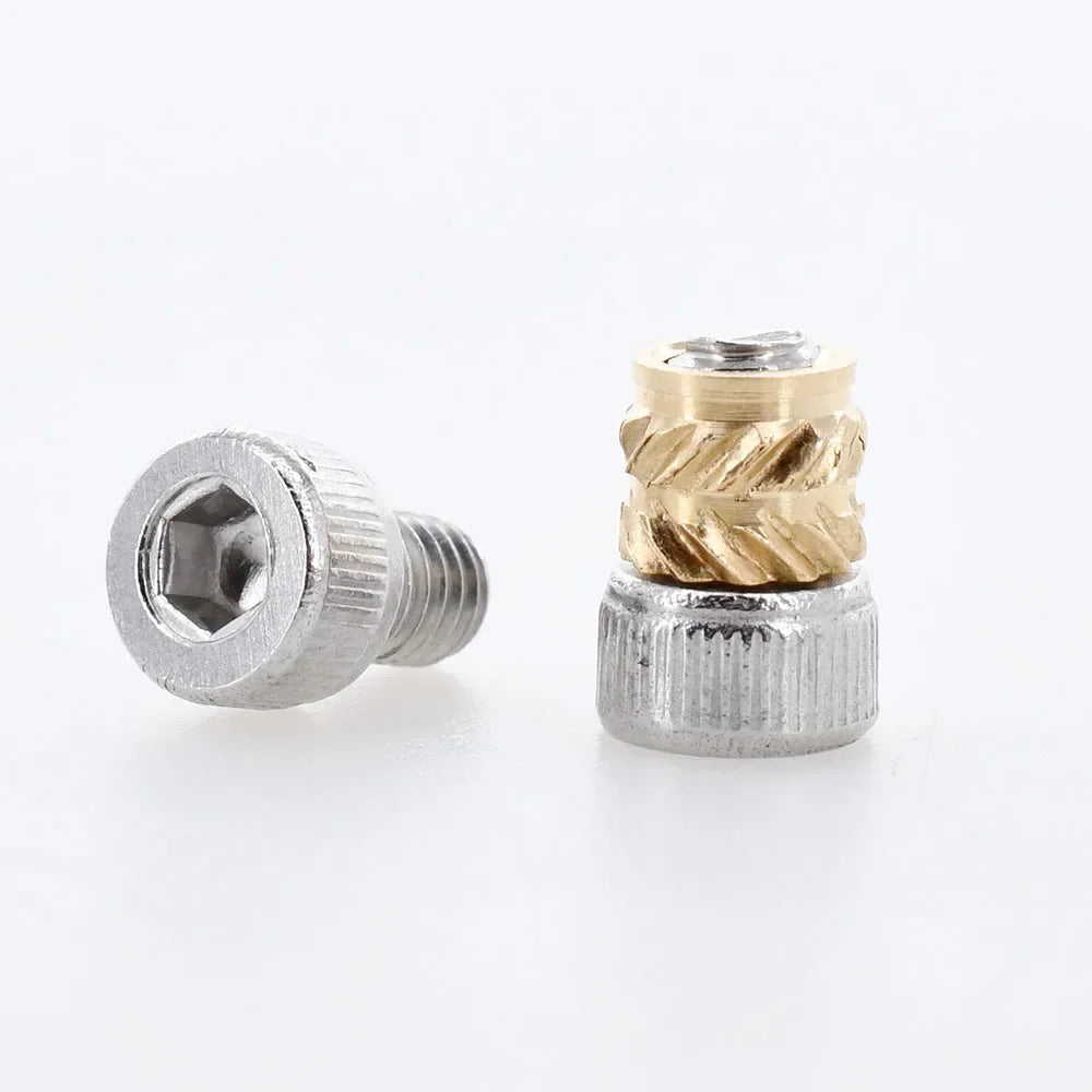 M2 M2.5 M3 M4 M5 M6 Hot Melt Brass Insert Nuts 3D Printer Heating Copper Nut PCB Laptop Stainless SteelScrew Bolt Insertnut Kit