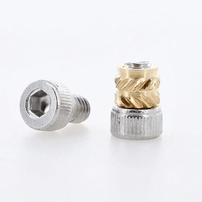 M2 M2.5 M3 M4 M5 M6 Hot Melt Brass Insert Nuts 3D Printer Heating Copper Nut PCB Laptop Stainless SteelScrew Bolt Insertnut Kit
