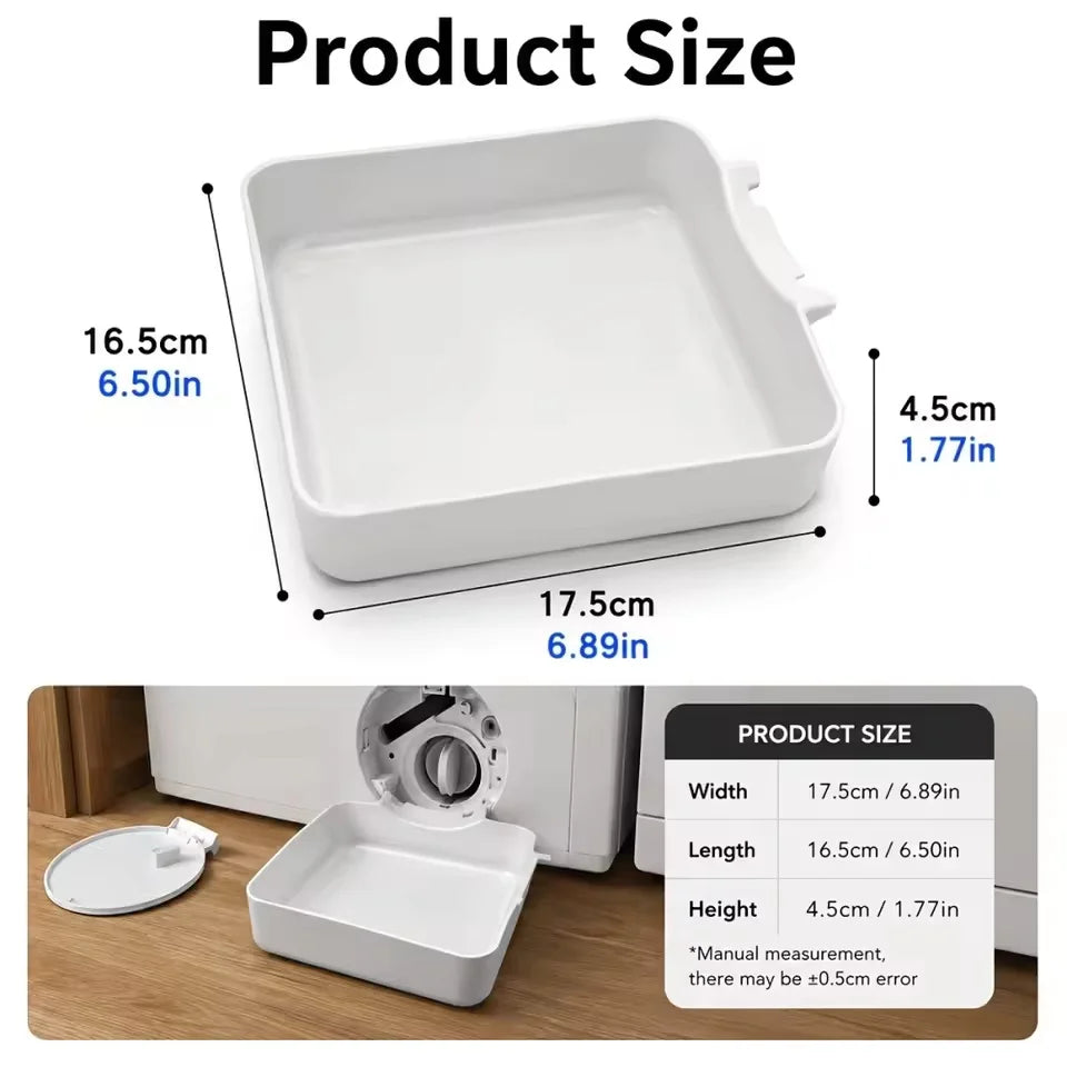 Washing Machine Drain Tray Suit Effectively Prevent Ground Overflow Water Collector Drainage Pump Lint Filter Cleaning Tray