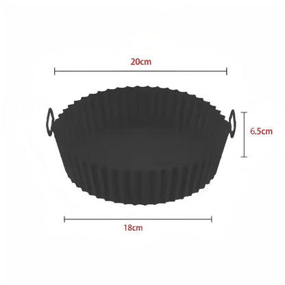 Square Silicone Air Fryer Liners Reusable Non Stick Baking Mat for 4 to 7QT Fryer Oven Microwave Kitchen Baking Use