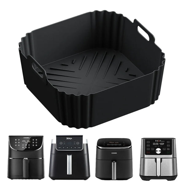 22.5cm Silicone Air Fryer Liners Reusable Non-Stick Basket for Ninja AF181 AF180 AF141 AF140 Other 5-8QT Air Fryer Accessories