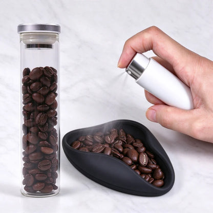 Coffee Barista Tools Set Silicone Dosing Cup Spray Bottle Glass Bean Storage Airtight Container One Way Valve Aluminum Cap