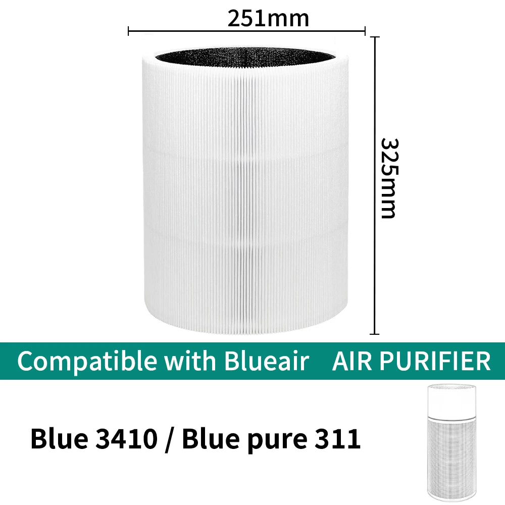 Compatible with Blueair air filter BULE PURE 311 Auto+ BULE 3410 filter element (2Pack)