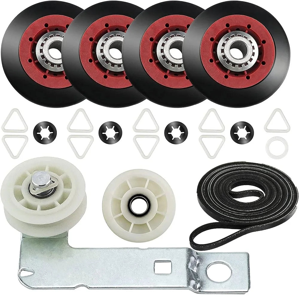 4392067 Dryer Repair Kit and W10837240 Dryer Idler Pulley for Maytag Bravos Compatible with Whirlpool Duet Kenmore Elite Dryers