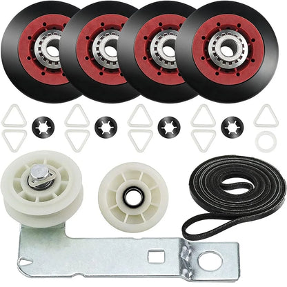 4392067 Dryer Repair Kit and W10837240 Dryer Idler Pulley for Maytag Bravos Compatible with Whirlpool Duet Kenmore Elite Dryers