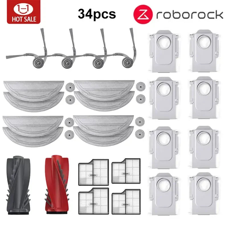 Accessories Compatible with Roborock Saros 10 robot vacuum cleaner Parts Main Roller Side Brush Filter Mop Cloth Dust Bag