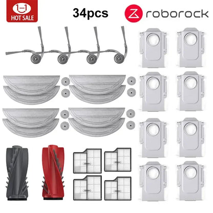 Accessories Compatible with Roborock Saros 10 robot vacuum cleaner Parts Main Roller Side Brush Filter Mop Cloth Dust Bag
