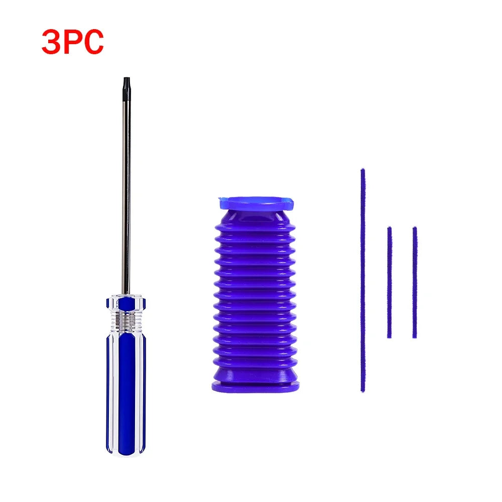 For Dyson V6 V7 V8 V10 V11 Vacuum Accessories Washable Household Floor Brush Roller Blue Hose Soft Velvet Strips