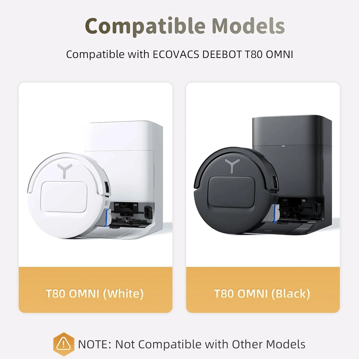 ECOVACS T80 OMNI 、T80 PRO OMNI Vacuum Parts Main Roller Mop Cloth Side Brush Dust Bag HEPA Filter Accessories