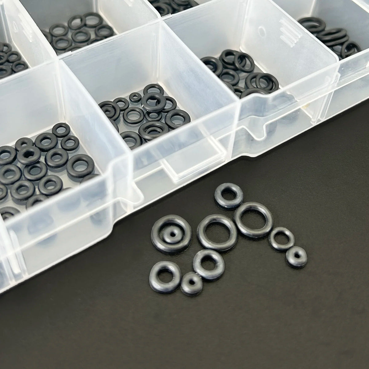 EPDM Black O-Ring Kit Weatherproof Sealing Gaskets for Auto/Plumbing/Equipment Sizes CS 1-1.5mm OD 3~8mm Rubber O Rings 250PCS