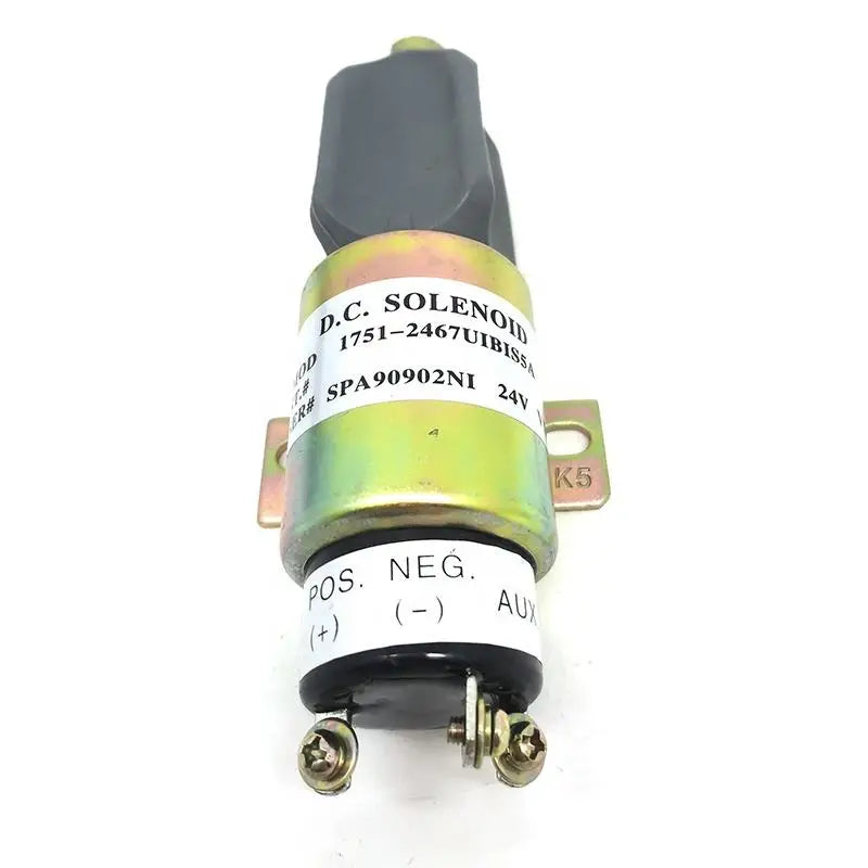 Diesel Engine Fuel Shutoff Stop Solenoid Fits Cummins 3864274,1751-2467UIBIS5A, SA-3766T, 1700-2536, SA-3933-24