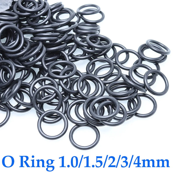 100/20pcs O Rings Gaskets Seal Rubber Black O-ring Rubber Oring High Temperature NBR Sealing Washer 1/1.5/2/3/4mm