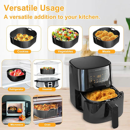 19cm Air Fryer Mold for Philips NA229 Reusable Silicone Baking Liners for Philips 4.2L Airfryer Series 2000 Kitchen Accessories