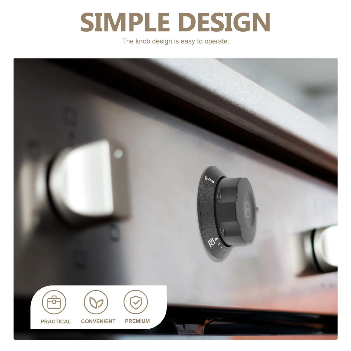 Thermostat Stove Knob Dial Temperature Control Knob Replacement Oven Knobs for Fryer Microwave Oven Accessories