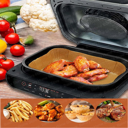 Large Air Fryer Disposable Liners For Ninja FG551 6-in-1 Grill Parchment Paper For Ninja Smart XL AirFryer Baking Accessories