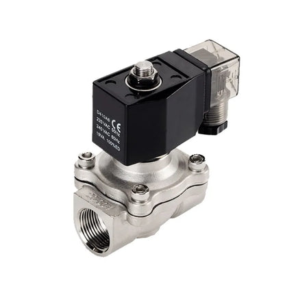 1/2" 3/4" 1" 2" Electric Solenoid Valve Water 220V 12V 24V 110v Normally Closed Stainless Steel IP65 DIN Coil High Temperature