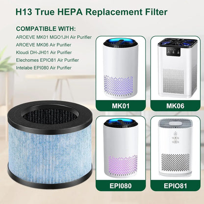 4Pcs Air Cleaner Replacement Filter Compatible with For AROEVE MK01 MK06 DH-JH01 For Air Cleaner Parts Home Appliance Part