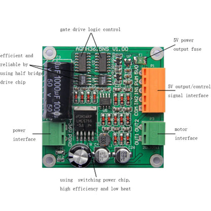 DC Motor Drive Board 12V 24V 36V 360W Motor Speed Controller Forward Reverse for Arduino Smart Car Rotation Motor Controller