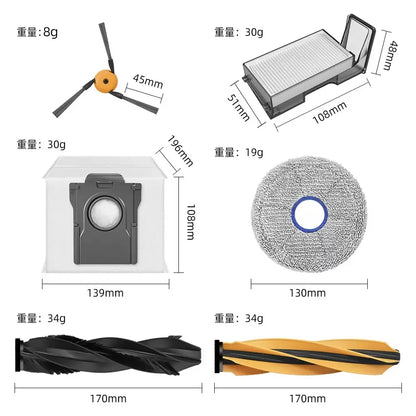 Dreame X50s Ultra Robot Vacuum Cleaner Accessories Main Side Brush HEPA Filter Mop Cloths Dust Bag Spare Parts