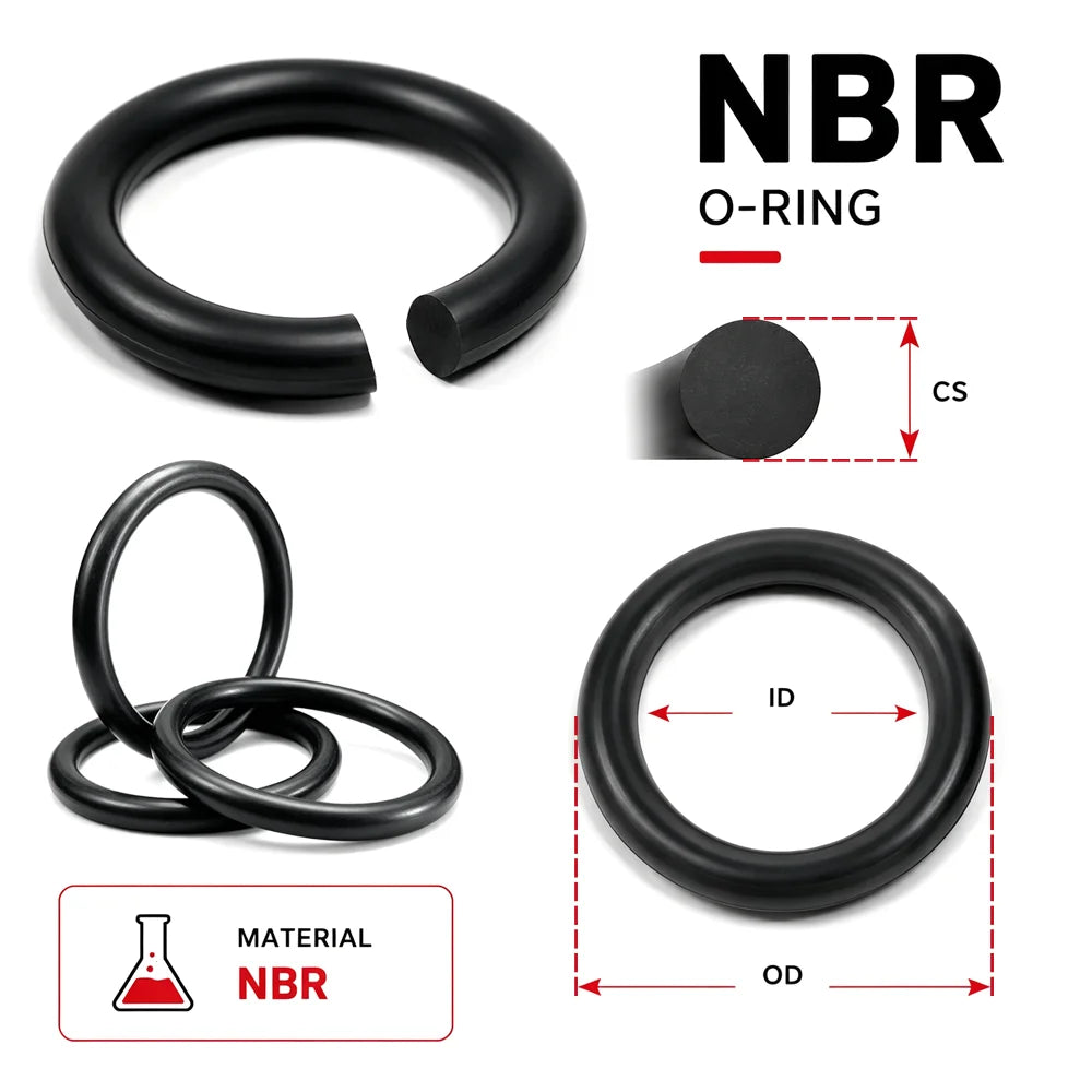 20Pcs NBR O-Ring CS 3.1mm OD 9~30mm //pressure resistant/ rubber ring for pipelines